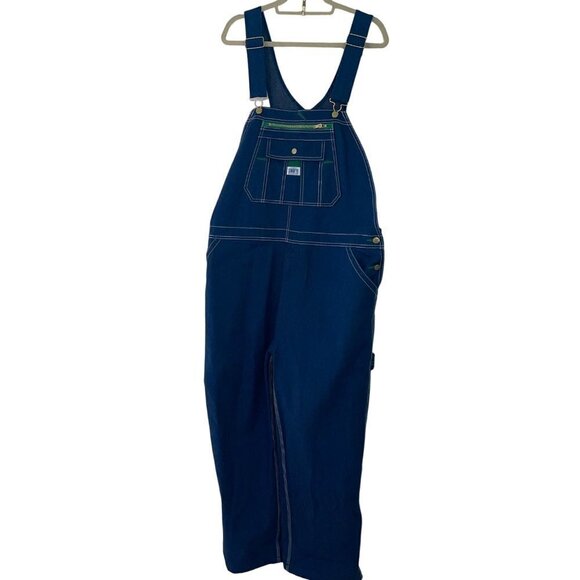 Liberty Mens Overalls Size 44 Blue Bib Denim Stonewashed Pure Cotton Pockets